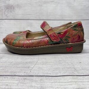 Alegria Women's BEL 7716 Floral Leather Mary Jane Comfort Shoes Size 38‎